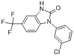 CAS 登录号：625458-06-2， 1-(3-氯苯基)-1,3-二氢-5-(三氟甲基)-2H-苯并咪唑-2-酮