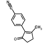 CAS 登录号：628731-98-6， 4-(2-甲基-5-氧代-1-环戊烯-1-基)苯甲腈
