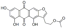 CAS#: 62886-00-4, 3-(2-(Acetyloxy)ethyl)-2,3-dihydro-2,4,6,8-tetrahydroxyanthra(2,3-b)furan-5,10-dione