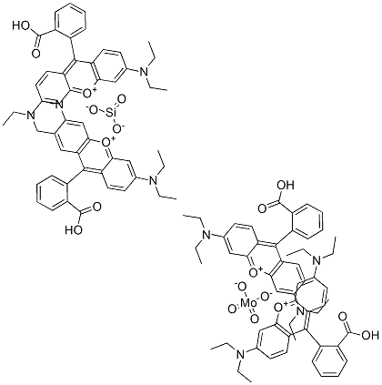 CAS 登录号：62973-79-9， 9-(2-羧基苯基)-3,6-二(二乙基氨基)-呫吨鎓钼硅酸盐