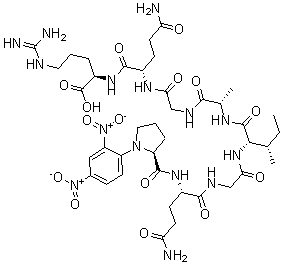 CAS#: 63014-08-4, N2-[N2-[N-[N-[N-[N-[N2-[1-(2,4-Dinitrophenyl)-L-Prolyl]-L-Glutaminyl]Glycyl]-L-Isoleucyl]-L-Alanyl]Glycyl]-L-Glutaminyl]-D-Arginine