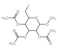 CAS 登录号：6304-96-7， 甲基 6-脱氧-6-碘-.alpha.-D-吡喃葡萄糖苷三乙酸酯