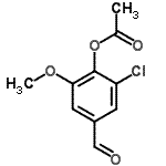 CAS 登录号：63055-10-7， 2-氯-4-甲酰基-6-甲氧基苯基乙酸酯