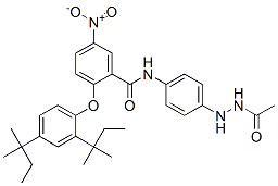 CAS 登录号：63134-31-6， 乙酸 2-[4-[[2-[2,4-二(1,1-二甲基丙基)苯氧基]-5-硝基苯甲酰]氨基]苯基]酰肼
