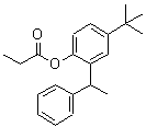CAS 登录号：6316-31-0， 4-叔丁基-2-(1-苯基乙基)-苯酚 1-丙酸酯