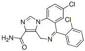 CAS 登录号:63176-94-3, 8-氯-6-(2-氯苯基)-4H-咪唑并(1,5-a)(1,4)-苯并二氮杂卓-3-甲酰胺