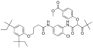 CAS#: 63217-24-3, Methyl 4-[1-[[[5-[[4-[2,4-Bis(Tert-Pentyl)Phenoxy]-1-Oxobutyl]Amino]-2-Chlorophenyl]Amino]Carbonyl]-3,3-Dimethyl-2-Oxobutoxy]Benzoate