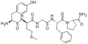 CAS 登录号：63307-63-1， [D-蛋氨酰2,脯氨酰5]-脑啡肽酰胺