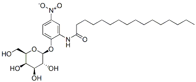 CAS 登录号：63424-42-0， N-[2-(beta-D-吡喃半乳糖基氧基)-5-硝基苯基]棕榈酰胺