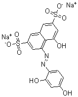 CAS 登录号：63589-22-0， 4-[2-(2,4-二羟基苯基)偶氮]-5-羟基-2,7-萘二磺酸钠盐(1:2)