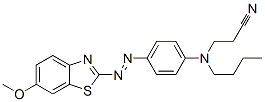 CAS#: 63589-45-7, 3-[Butyl[4-[(6-Methoxybenzothiazol-2-Yl)Azo]Phenyl]Amino]Propanenitrile