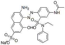 CAS 登录号：6360-10-7， 5-[[4-(乙酰氨基)-2-[(乙基苯基氨基)磺酰基]苯基]偶氮]-6-氨基-4-羟基-2-萘磺酸单钠盐