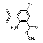 CAS 登录号：636581-61-8， 甲基2-氨基-5-溴-3-硝基苯甲酸酯