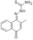 CAS 登录号：63690-21-1， 2-(2-甲基-4-氧代-1(4H)-萘亚基)肼基硫代甲酰胺