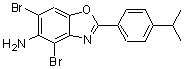 CAS#: 637302-99-9, 4,6-Dibromo-2-(4-isopropylphenyl)-1,3-benzoxazol-5-amine