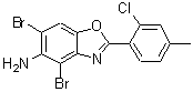 CAS#: 637303-16-3, 4,6-Dibromo-2-(2-chloro-4-methylphenyl)-1,3-benzoxazol-5-amine