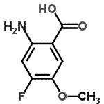 CAS 登录号：637347-90-1， 2-氨基-4-氟-5-甲氧基苯甲酸