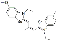 CAS 登录号：63816-16-0， 3-乙基-2-[2-[(3-乙基-5-甲氧基-3H-苯并硒唑-2-亚基)甲基]丁-1-烯基]-6-甲基苯并噻唑鎓碘化物