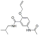 CAS 登录号：6382-50-9， 5-(乙酰氨基)-2-(烯丙氧基)-N-异丁基苯甲酰胺
