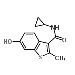 CAS#: 638216-97-4, N-cyclopropyl-6-hydroxy-2-methyl-benzothiophene-3-carboxamide