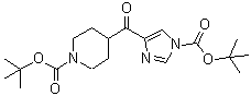 CAS#: 639089-44-4, 4-[[1-[(1,1-Dimethylethoxy)Carbonyl]-1H-Imidazol-4-Yl]Carbonyl]-1-Piperidinecarboxylic Acid 1,1-Dimethylethyl Ester