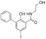 CAS 登录号：63992-47-2， 2-羟基-N-(2-羟基乙基)-5-碘-1,1'-联苯-3-甲酰胺