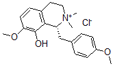 CAS 登录号：64057-59-6， (1R)-8-羟基-7-甲氧基-1-(4-甲氧基苄基)-2,2-二甲基-1,2,3,4-四氢异喹啉鎓氯化物
