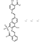 CAS 登录号：6406-36-6， 三钠5-({6-[(2-羧基苯基)偶氮]-5-羟基-7-磺酸-2-萘基}偶氮)-2-羟基苯甲酸酯