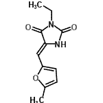 CAS#: 640718-26-9, (5Z)-3-Ethyl-5-[(5-methyl-2-furyl)methylene]-2,4-imidazolidinedione