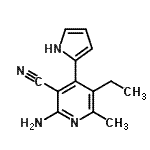 CAS#: 640757-19-3, 2-Amino-5-ethyl-6-methyl-4-(1H-pyrrol-2-yl)nicotinonitrile