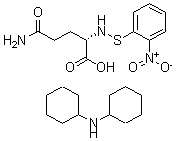 CAS 登录号：64143-47-1， (2S)-4-氨基甲酰-2-[(2-硝基苯基)巯基氨基]丁酸 N-环己基环己胺盐