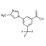 CAS 登录号：641571-13-3， 3-(4-甲基-1H-咪唑-1-基)-5-(三氟甲基)苯甲酸