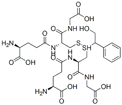 CAS 登录号：64186-97-6， S-(1-苯基-2-羟基乙基)谷胱甘肽