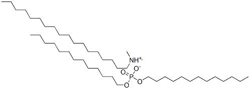 CAS 登录号：6427-98-1， 二(十三烷基)磷酸酯十八烷基(二甲基)铵盐