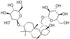 CAS#: 64280-16-6, Kaurane-3,16,17-Triol-3-O-beta-Glucopyranosyl-17-O-beta-Glucopyranoside