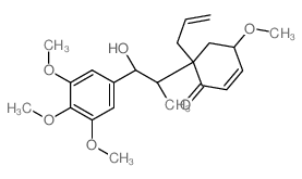 CAS 登录号：64332-37-2， (4R)-6alpha-[(1S,2R)-2-羟基-1-甲基-2-(3,4,5-三甲氧基苯基)乙基]-4-甲氧基-6-(2-丙烯基)-2-环己烯-1-酮