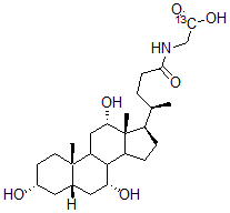 CAS#: 64431-95-4, N-[(3alpha,5beta,7alpha,12alpha)-3,7,12-Trihydroxy-24-Oxocholan-24-Yl]-Glycine-1-13C