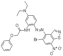 CAS#: 64611-94-5, N-[2-[(5-Bromo-7-Nitro-1,2-Benzisothiazol-4-Yl)Azo]-5-(Diethylamino)Phenyl]-2-Phenoxy-Acetamide