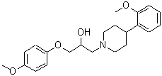 CAS 登录号：646455-96-1， 1-(4-甲氧基苯氧基)-3-[4-(2-甲氧基苯基)-1-哌啶基]-2-丙醇