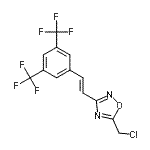 CAS#: 646989-58-4, 3-{(E)-2-[3,5-Bis(trifluoromethyl)phenyl]vinyl}-5-(chloromethyl)-1,2,4-oxadiazole