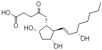CAS 登录号：64700-71-6， (1R,2R,3R,5S)-3,5-二羟基-2-[(1E,3S)-3-羟基-1-辛烯-1-基]-gamma-氧代-环戊烷戊酸