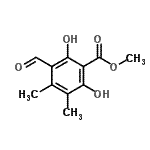 CAS 登录号：647013-80-7， 甲基3-甲酰基-2,6-二羟基-4,5-二甲基苯甲酸酯