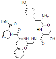 CAS 登录号：64889-80-1， [R-(R*,S*)]-L-酪氨酰-D-苏氨酰-N-[2-[4-(氨基羰基)-3-噻唑烷基]-2-氧代-1-(苯基甲基)乙基]-甘氨酰胺