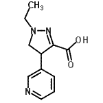 CAS 登录号：649766-28-9， 1-乙基-4-(3-吡啶基)-4,5-二氢-1H-吡唑-3-羧酸