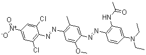 CAS#: 65059-84-9, N-[2-[[4-[(2,6-Dichloro-4-Nitrophenyl)Azo]-2-Methoxy-5-Methylphenyl]Azo]-5-(Diethylamino)Phenyl]-Acetamide