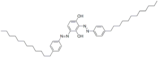 CAS 登录号：65087-00-5， 2,4-二[(4-十二烷基苯基)偶氮]间苯二酚
