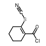 CAS 登录号：65200-31-9， 2-(氯甲酰基)-1-环己烯-1-基硫氰酸酯