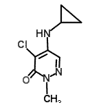 CAS 登录号：65269-70-7， 4-氯-5-(环丙基氨基)-2-甲基-3(2H)-哒嗪酮