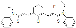 CAS 登录号：65303-15-3， 2-[2-[2-氯-3-[2-(3-乙基-2(3H)-苯并噻唑亚基)乙亚基]-1-环己烯-1-基]乙烯基]-3-乙基-苯并噻唑鎓碘化物(1:1)