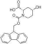 CAS 登录号：653589-37-8， (2S,4R)-1-[(9H-芴-9-基甲氧基)羰基]-4-羟基-2-哌啶羧酸